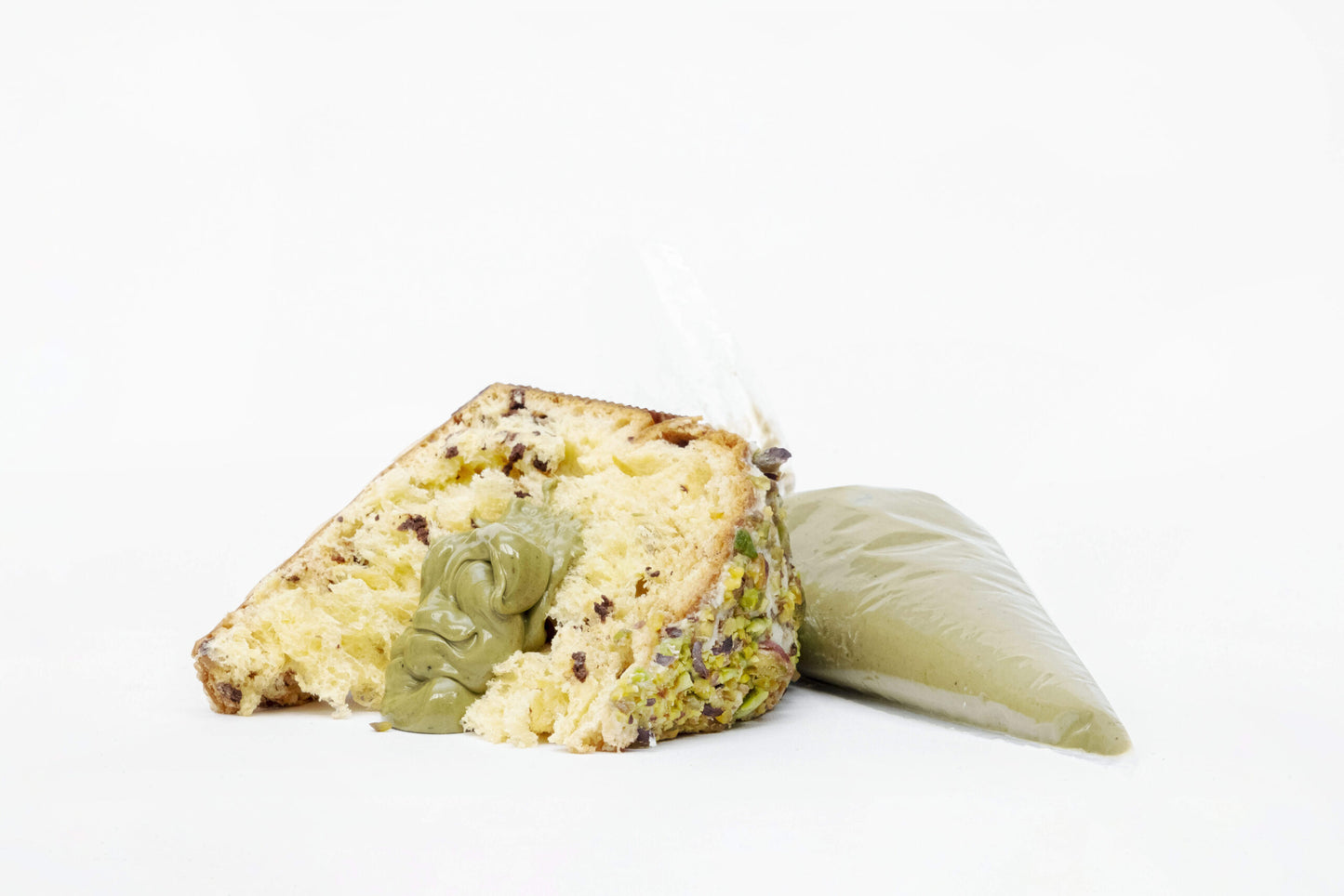 Panettone al Pistacchio Verde di Bronte DOP PanGourmet + Sac a Poche di Crema al Pistacchio