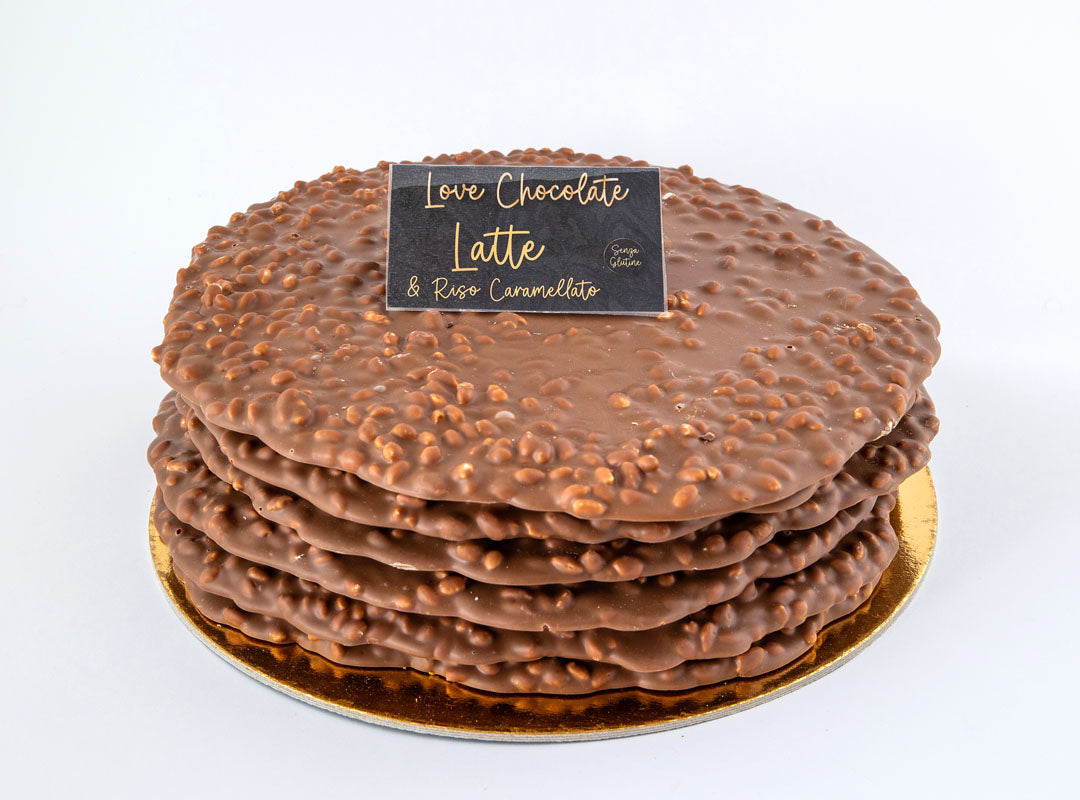 Lastra di cioccolato al latte e riso caramellato senza glutine 100 grammi