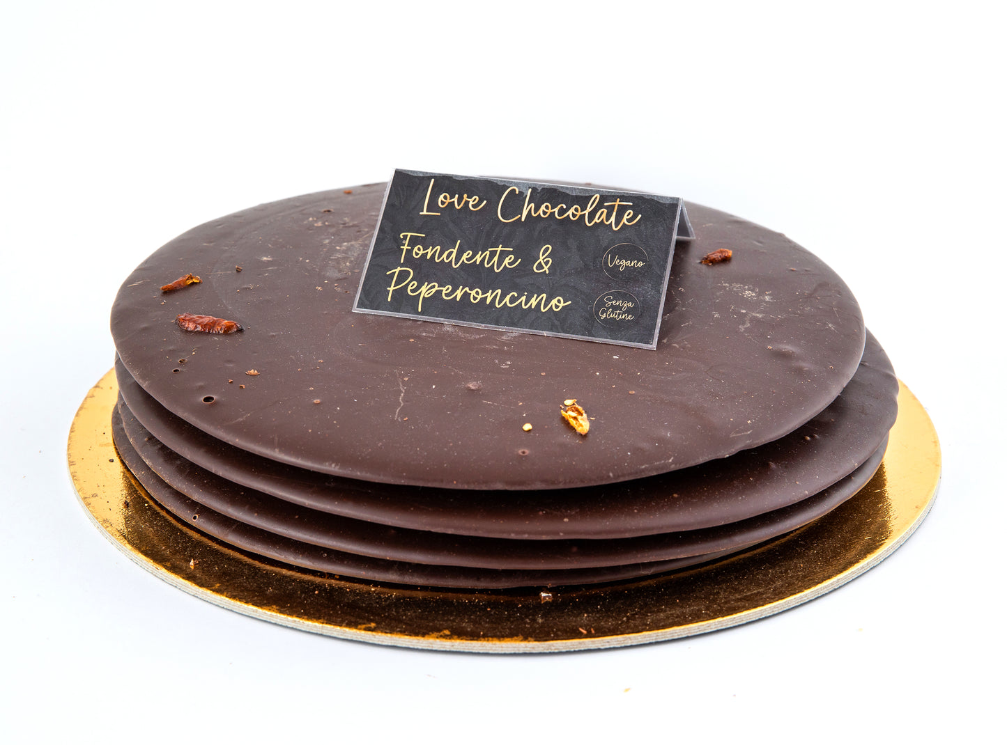 Lastra di cioccolato fondente e peperoncino senza glutine e senza lattosio 100 grammi