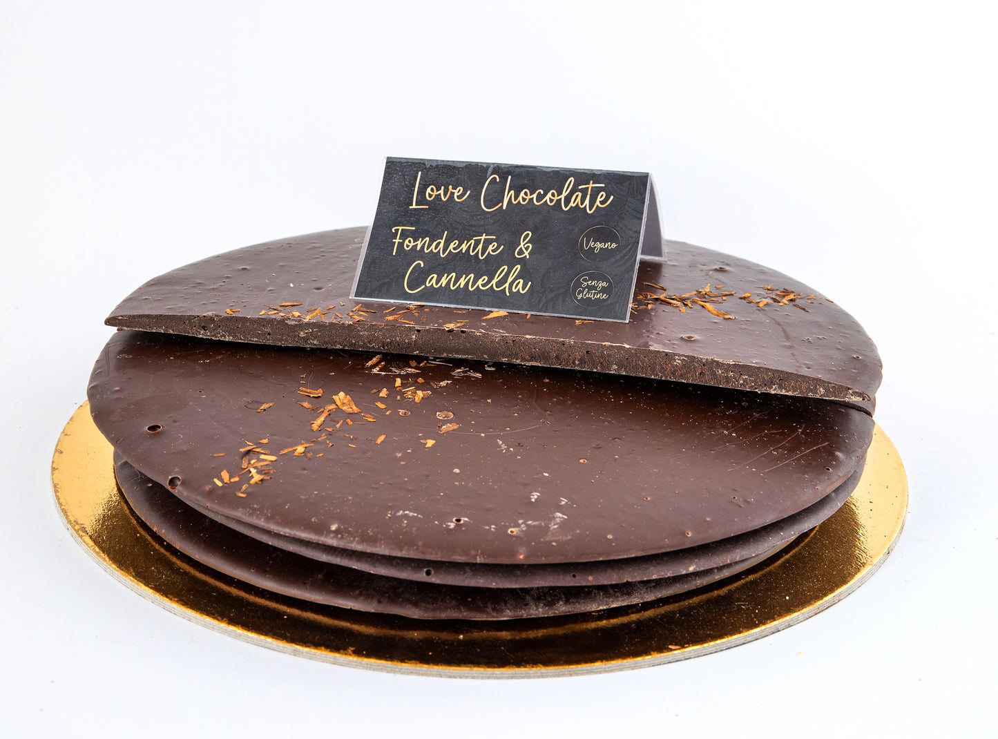 Lastra di cioccolato fondente e cannella senza glutine e senza lattosio 100 grammi