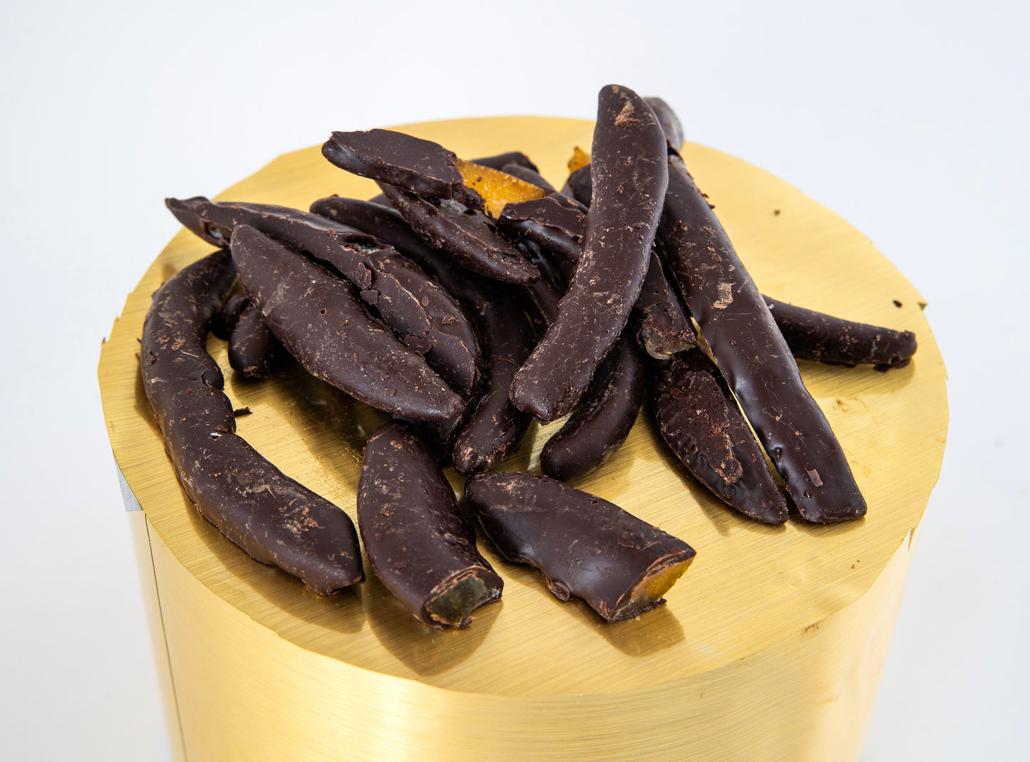Scorzette di arancia ricoperte di cioccolato fondente senza glutine e senza lattosio 100 grammi
