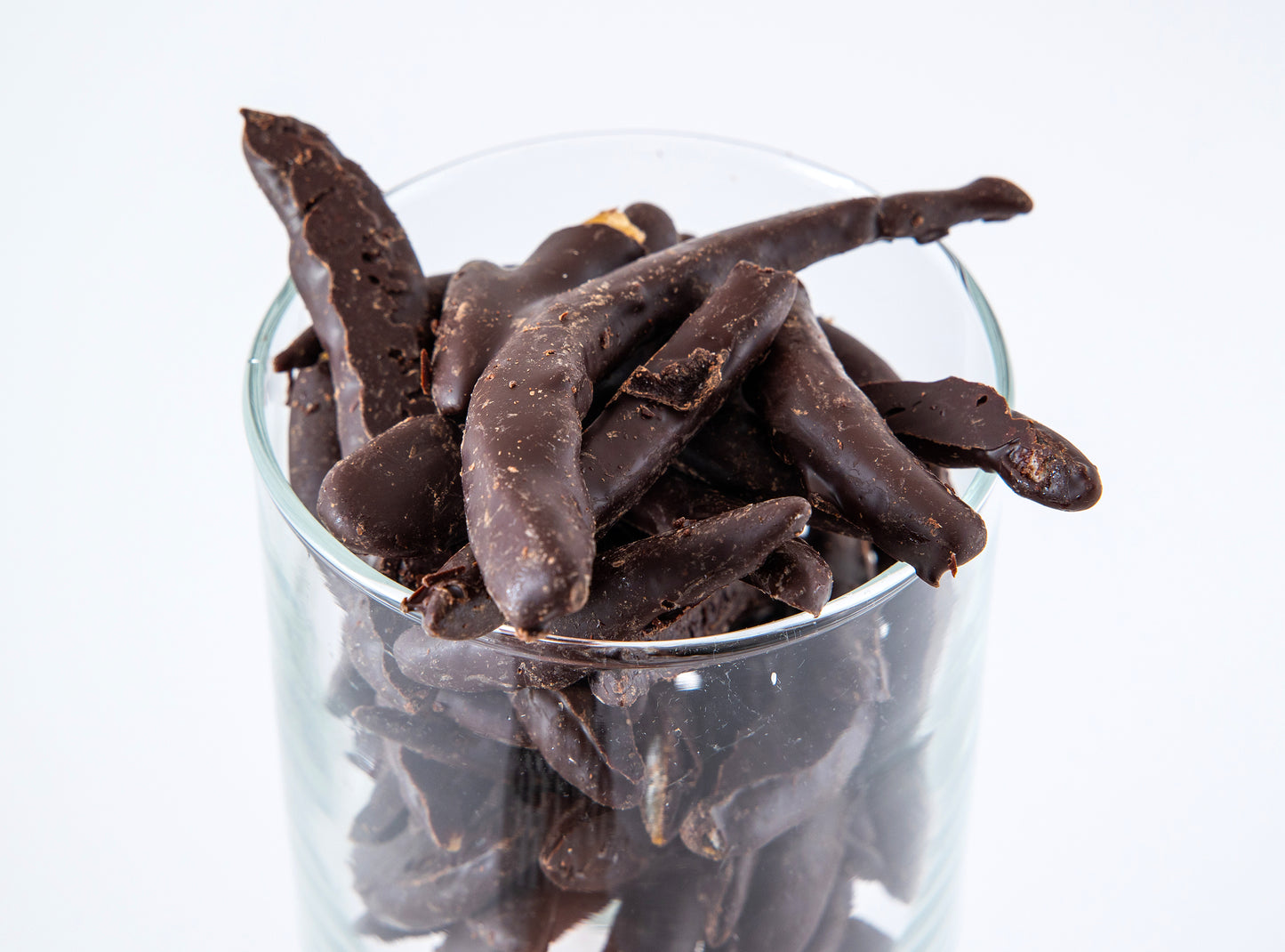 Scorzette di arancia ricoperte di cioccolato fondente senza glutine e senza lattosio 100 grammi
