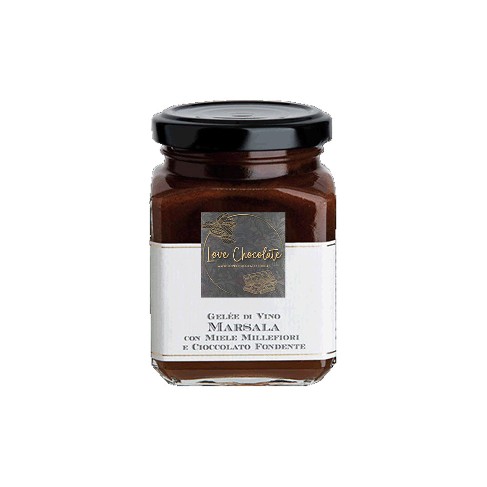 Gelée di Vino Marsala con Miele Millefiori e Cioccolato Fondente