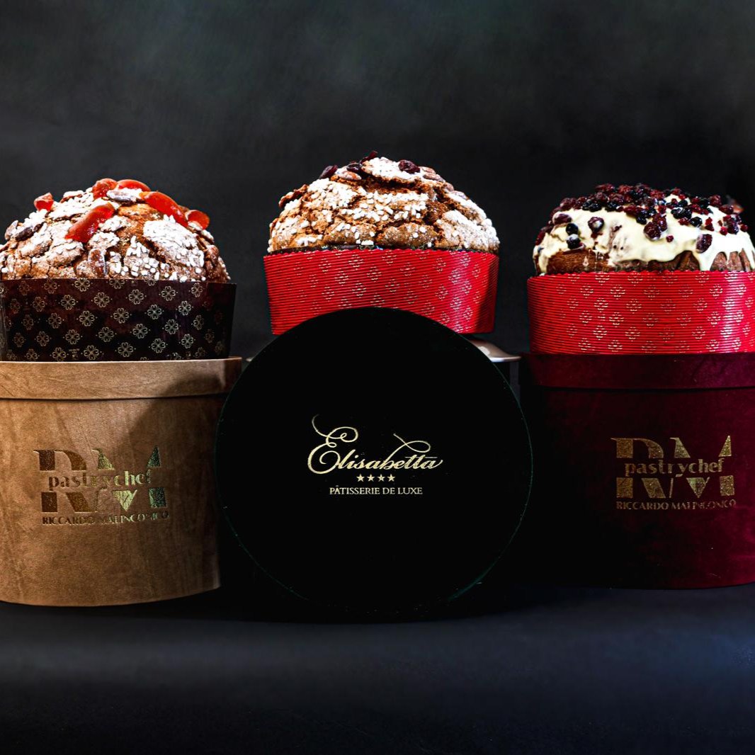 Panettone Amarena con sac à poche di crema pasticcera