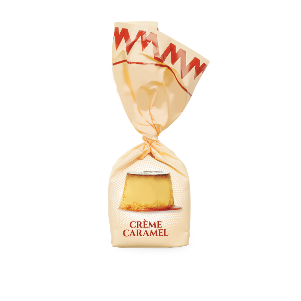 Praline di cioccolato alla crema al crème caramel