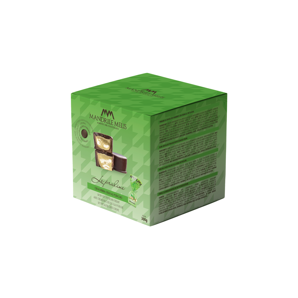 Praline di cioccolato alla crema al pistacchio
