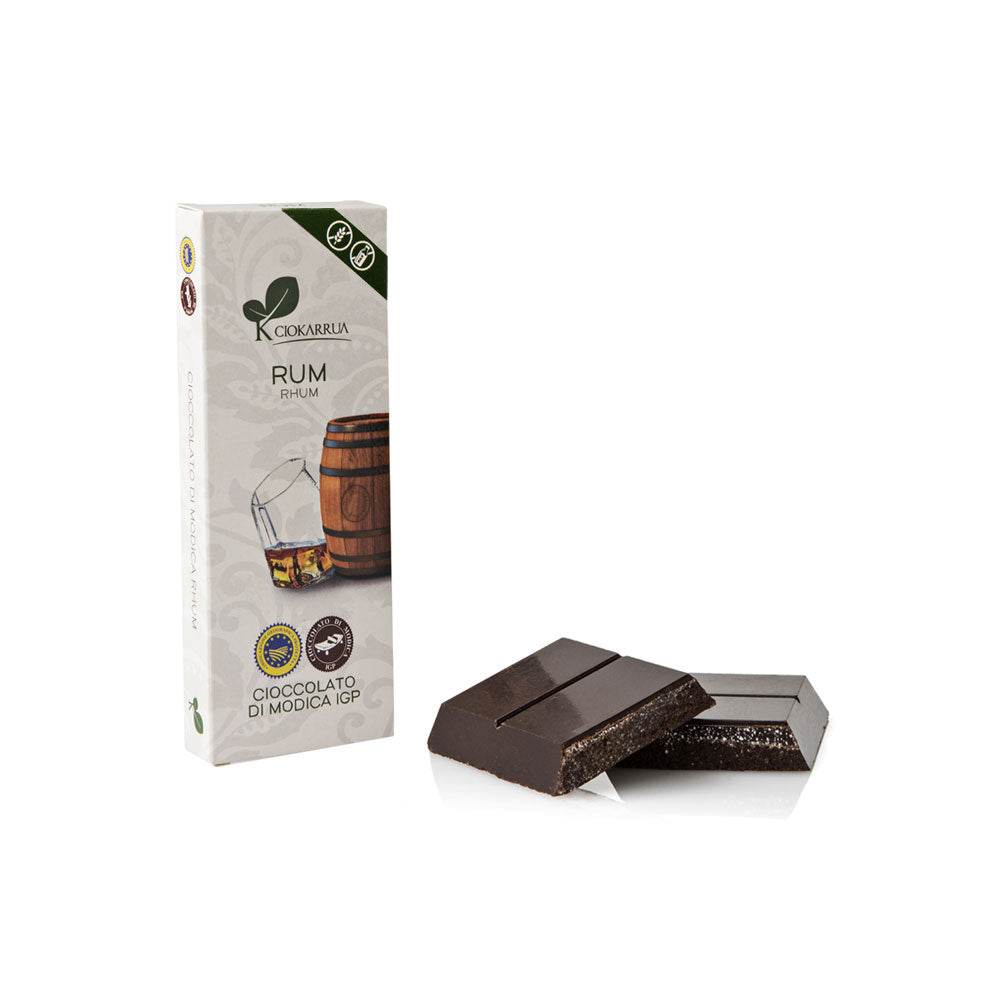 Barretta di cioccolato di Modica Rum 100 grammi IGP
