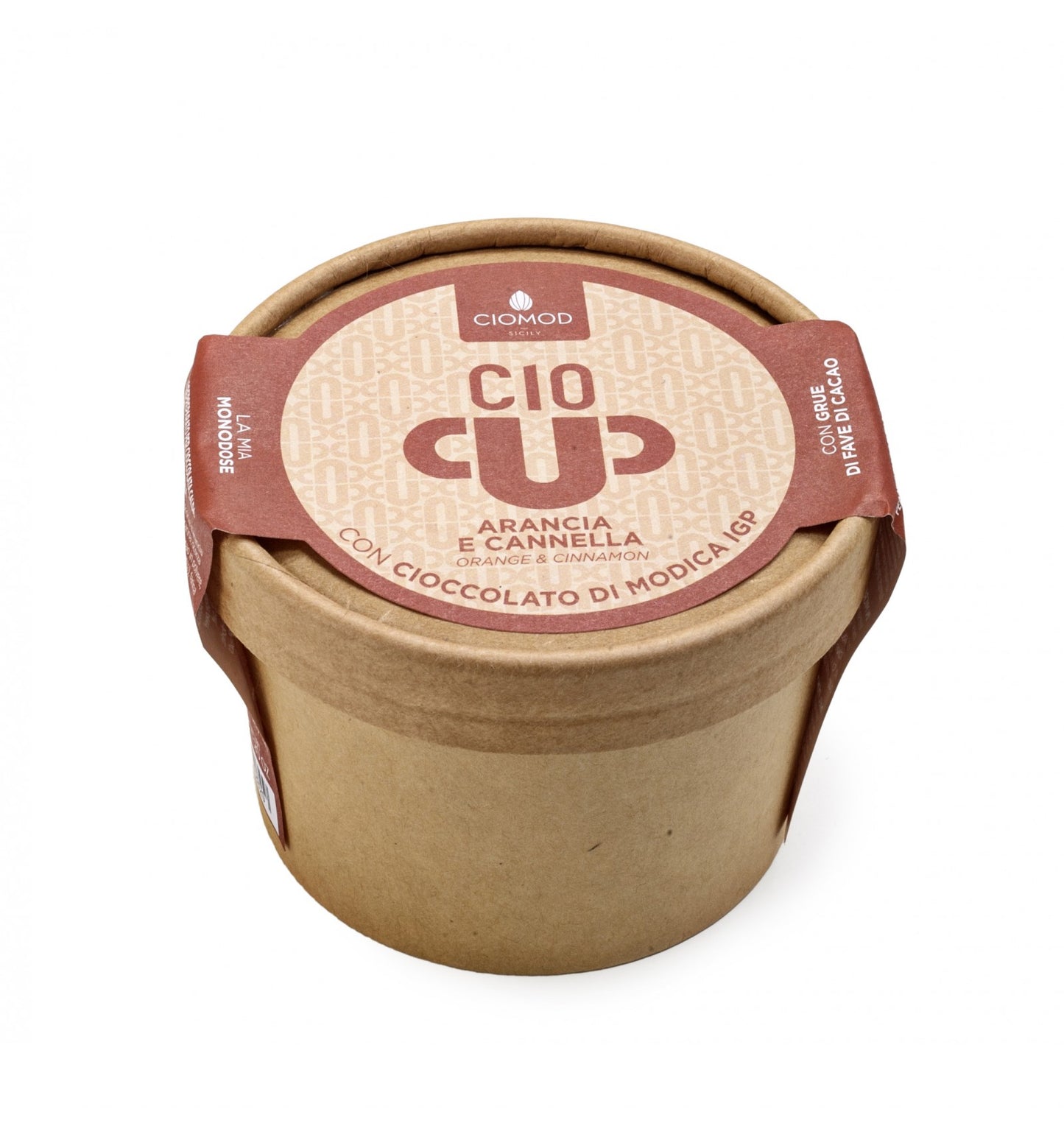 Ciocup - cioccolata calda arancia e cannella con cioccolato di Modica IGP da 34 grammi