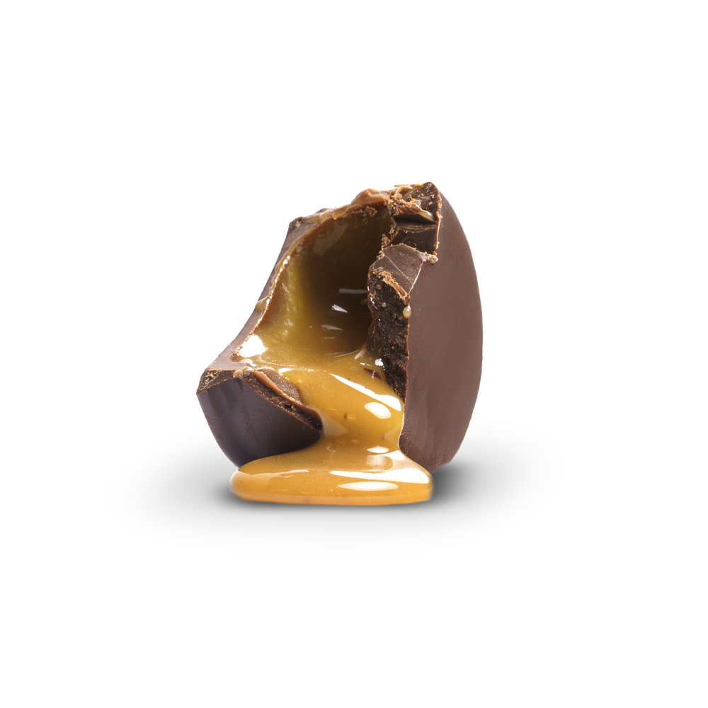 Praline di cioccolato alla crema al caramello salato