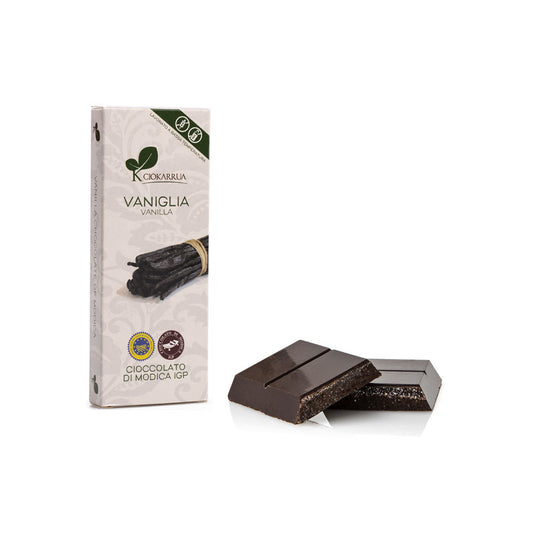 Barretta di cioccolato di Modica vaniglia 100 grammi IGP