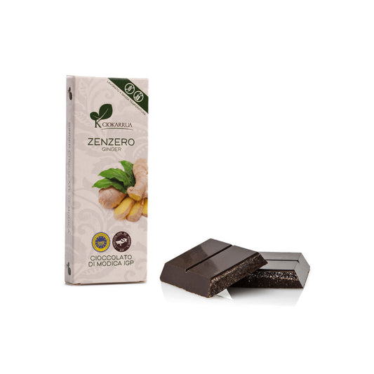 Barretta di cioccolato di Modica zenzero 100 grammi IGP